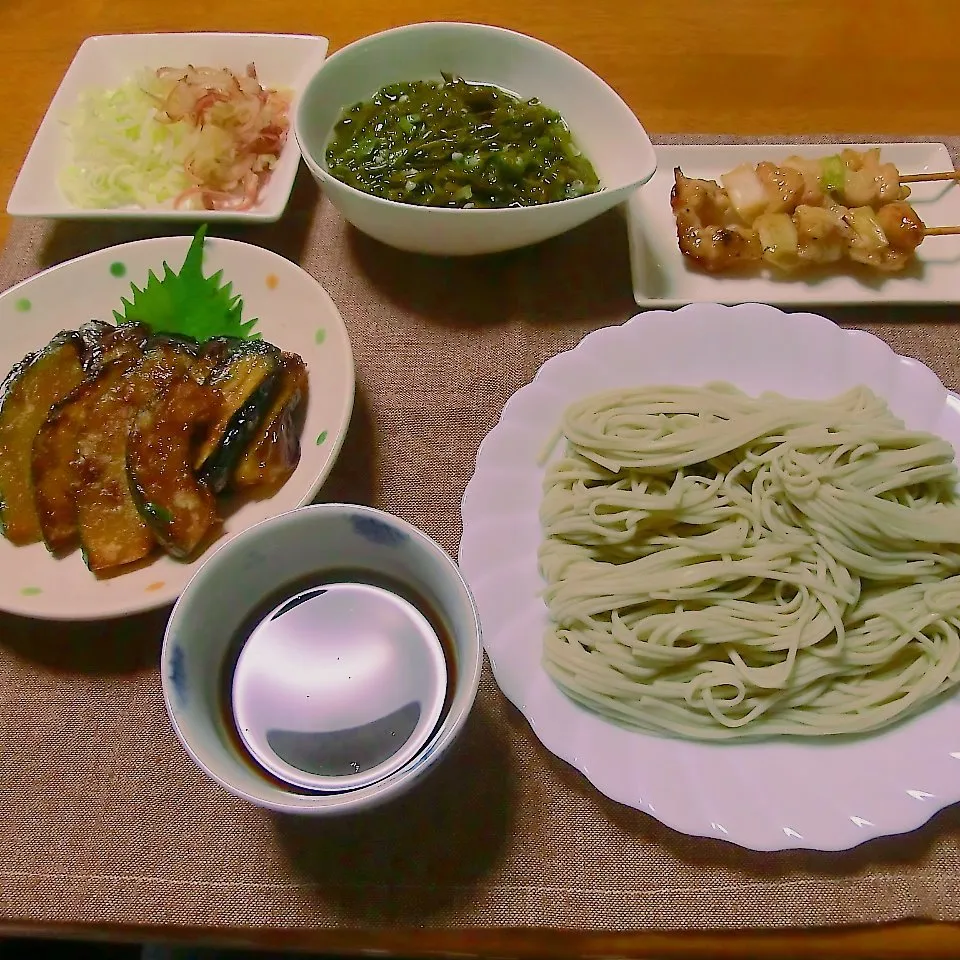 Snapdishの料理写真:めかぶとへぎ蕎麦～☆|marikuruさん