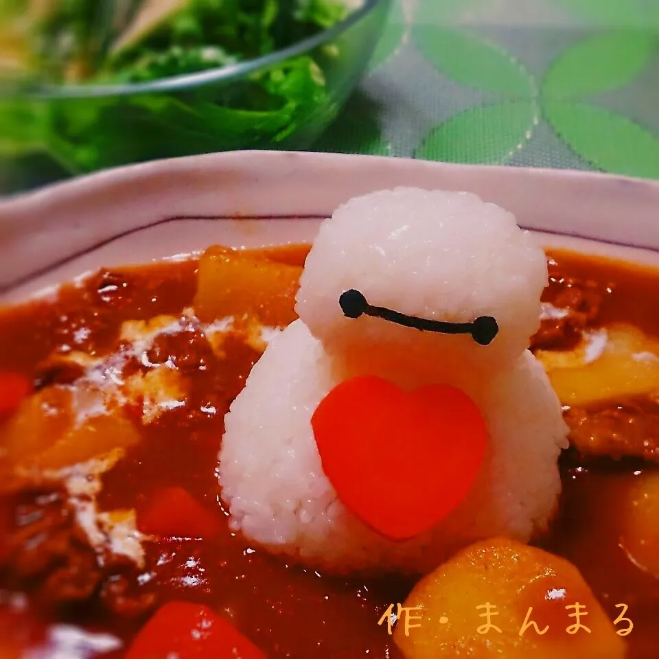 Snapdishの料理写真:ほっこりしましょ♡ベイマックスなビーフシチュー|まんまるさん