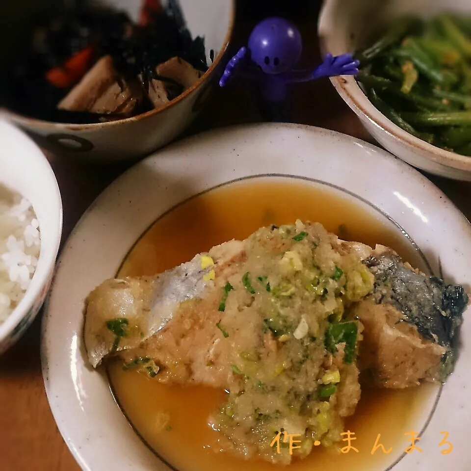  さっぱりと♡鰆のおろし煮|まんまるさん