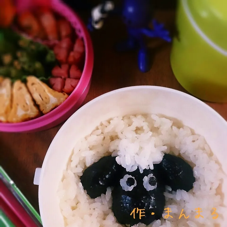 姉さん がんばれ～♡今年初 学校弁当|まんまるさん