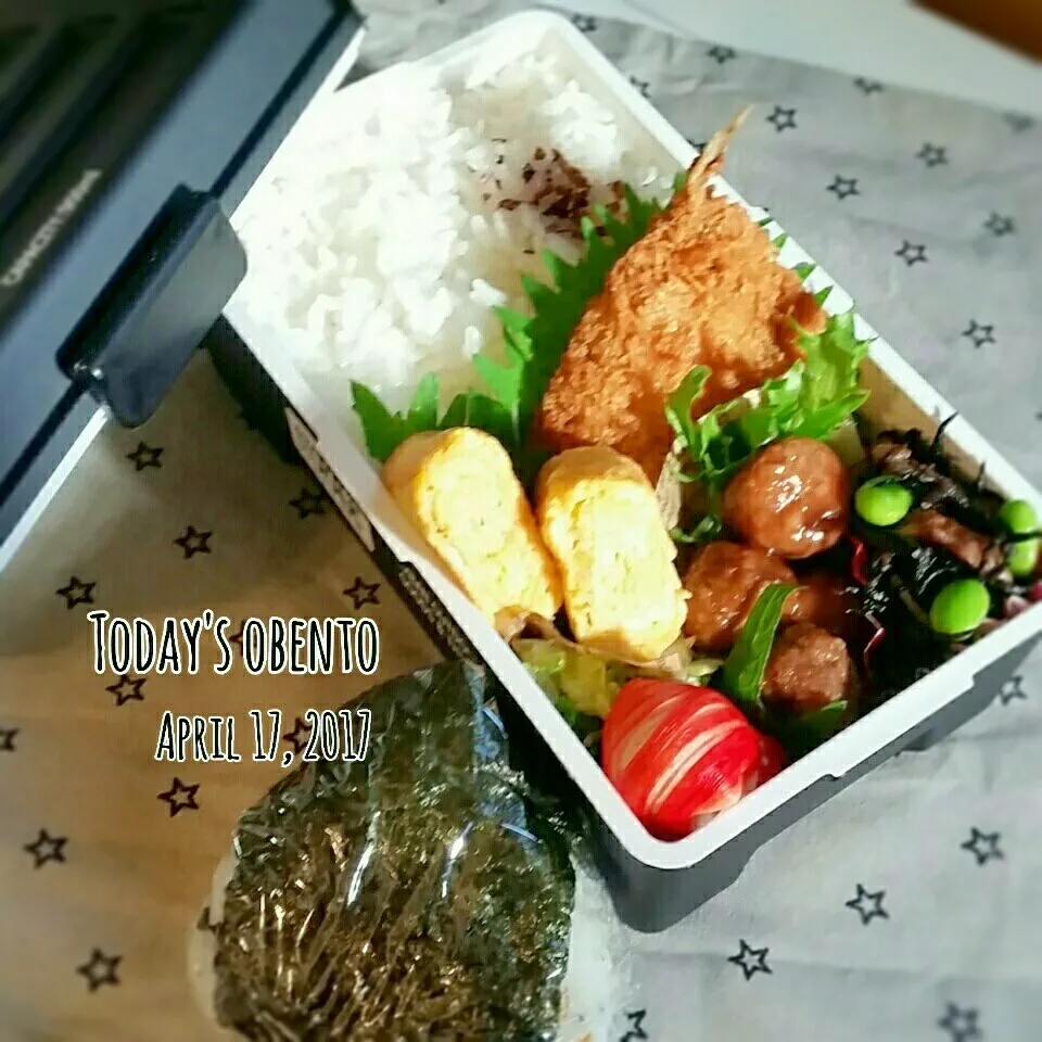 Snapdishの料理写真:高校生男子弁当😋アジフライ弁当|teddy☆さん