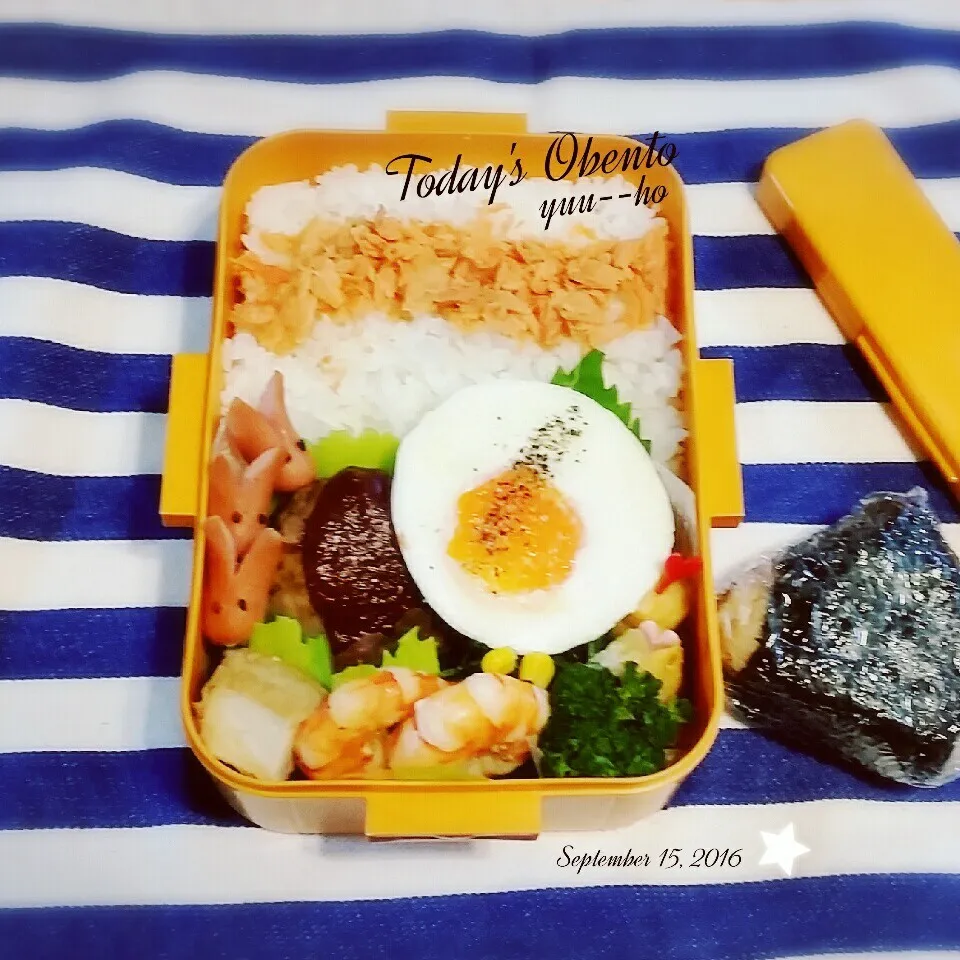 高校生男子弁当😋今日はお月見🐰🎑|teddy☆さん