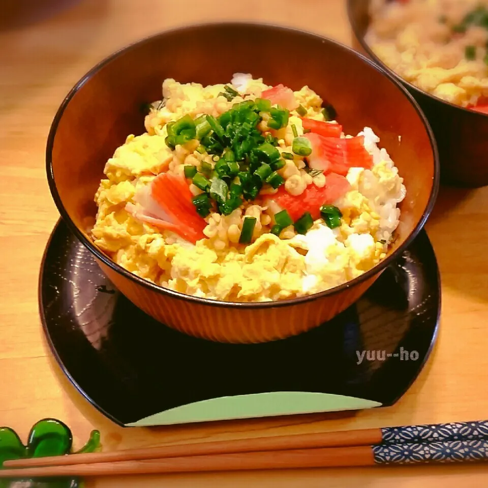 からあげビールさんのまねっこ！カニ玉天丼|teddy☆さん