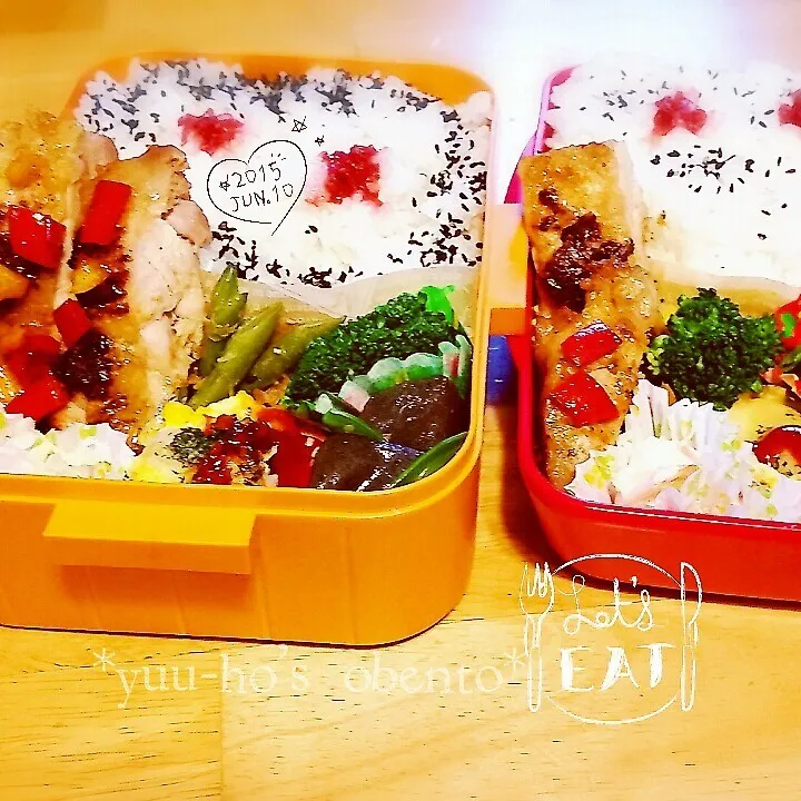 Snapdishの料理写真:男子高校生&旦那のお弁当|teddy☆さん