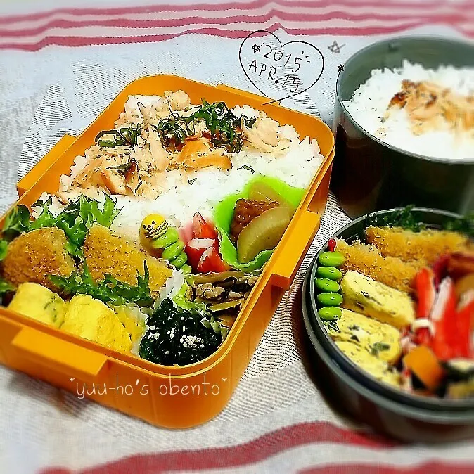 Snapdishの料理写真:男子高校生&旦那のお弁当|teddy☆さん