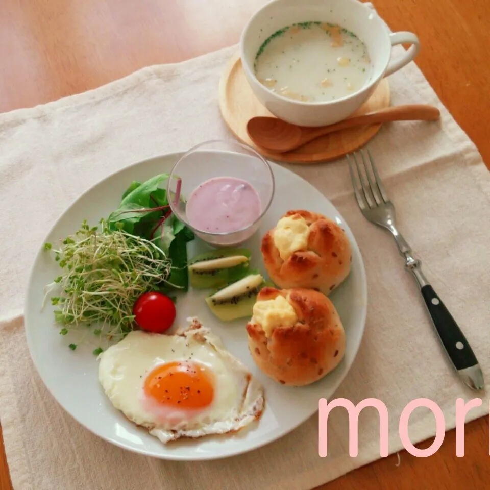 チーズフランスで朝ごはん|えるえるさん