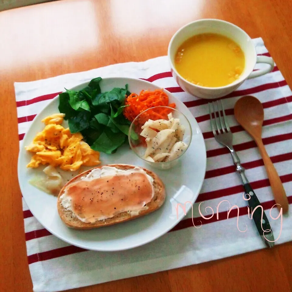 カンパサンドで朝ごはん|えるえるさん