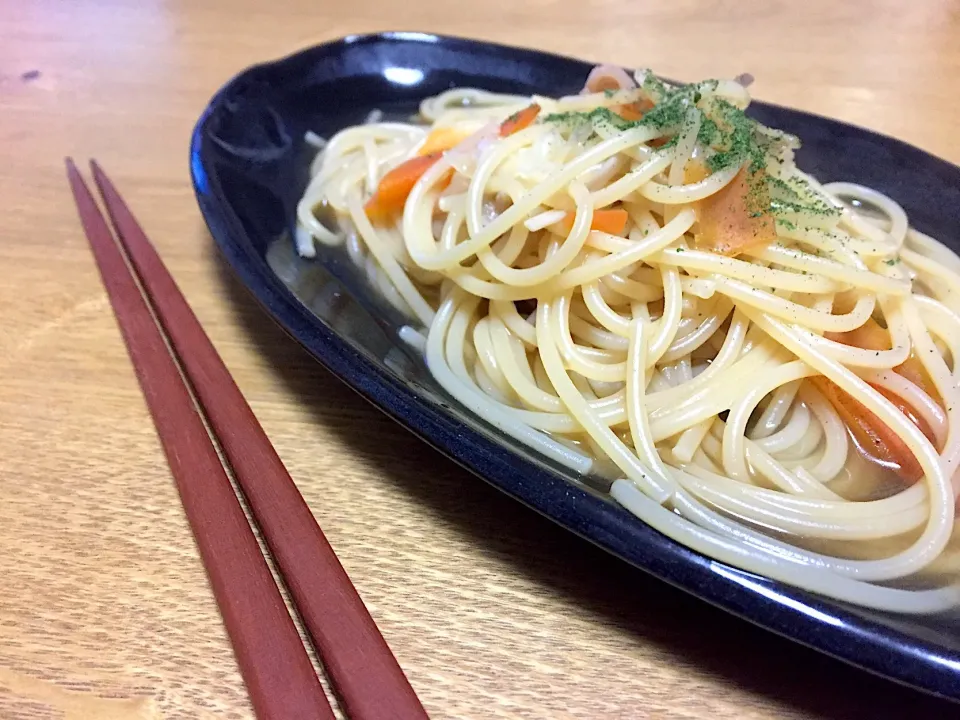 炊き肉のスープでパスタ☆|あやさん