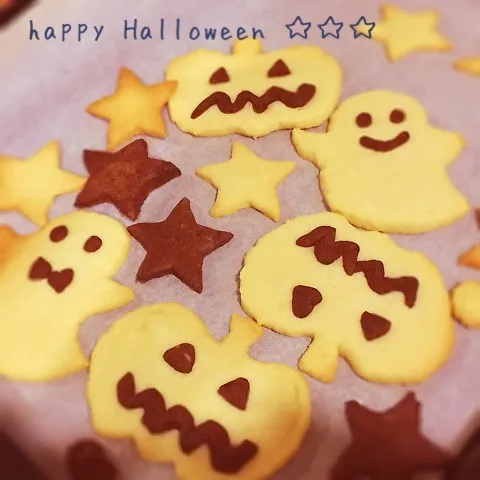 Snapdishの料理写真:娘のお手伝い^_^Halloween cookie|meghさん