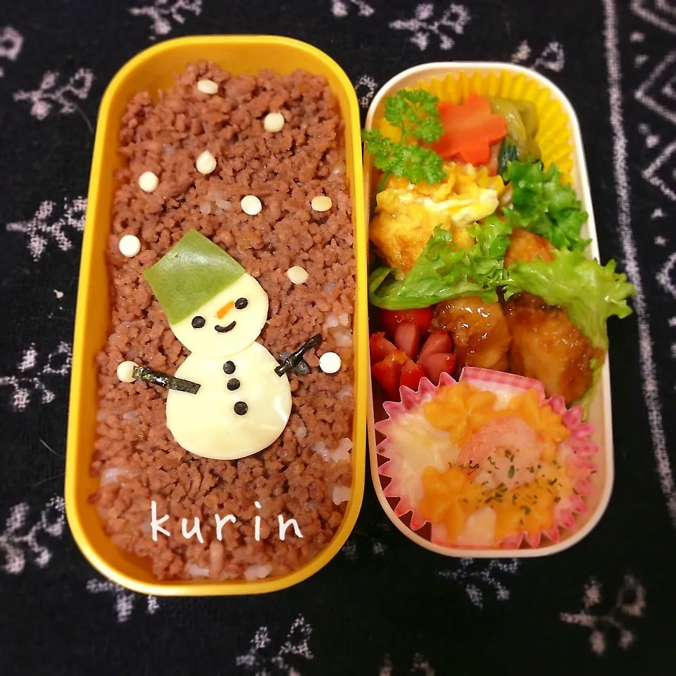 雪だるま弁当|くりんさん