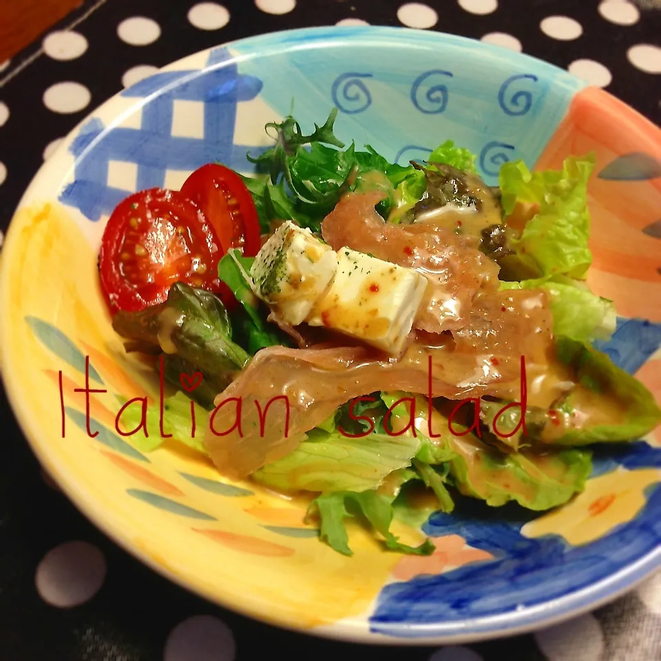 Snapdishの料理写真:Italian salad of raw ham|meIna ＆ keInaさん