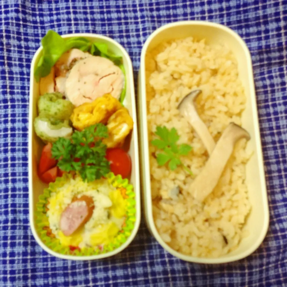 なんちゃって松茸ご飯弁当|くりんさん