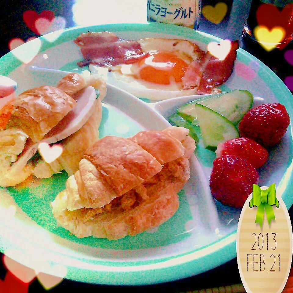 1年生の朝ご飯(*^^*)朝からいっぱい食べてくれました。|Micoさん