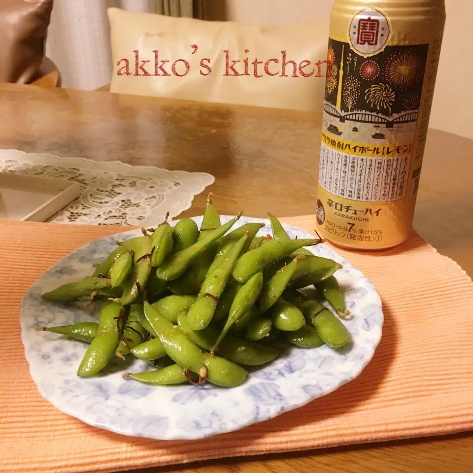 Snapdishの料理写真:枝豆ペペロンチーノ❤️|綾香さん