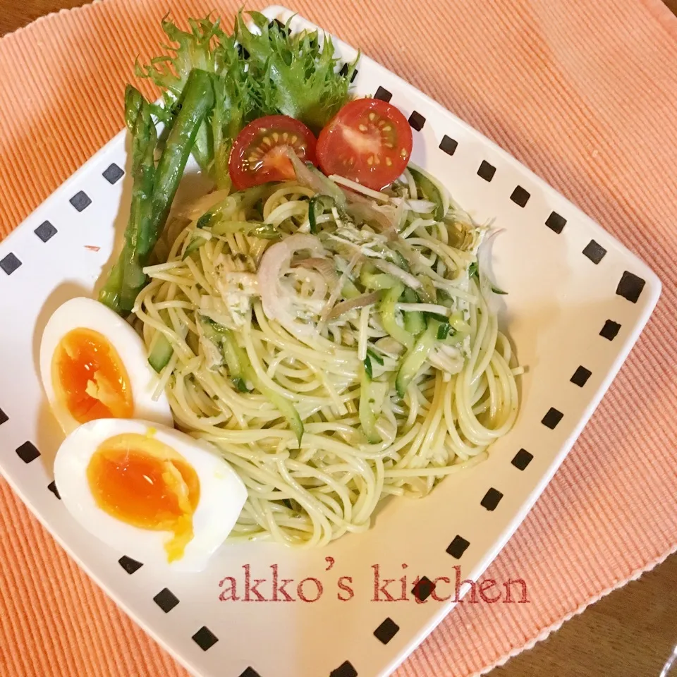 夏日だった今日は✨冷製パスタジェノベーゼ✨|綾香さん