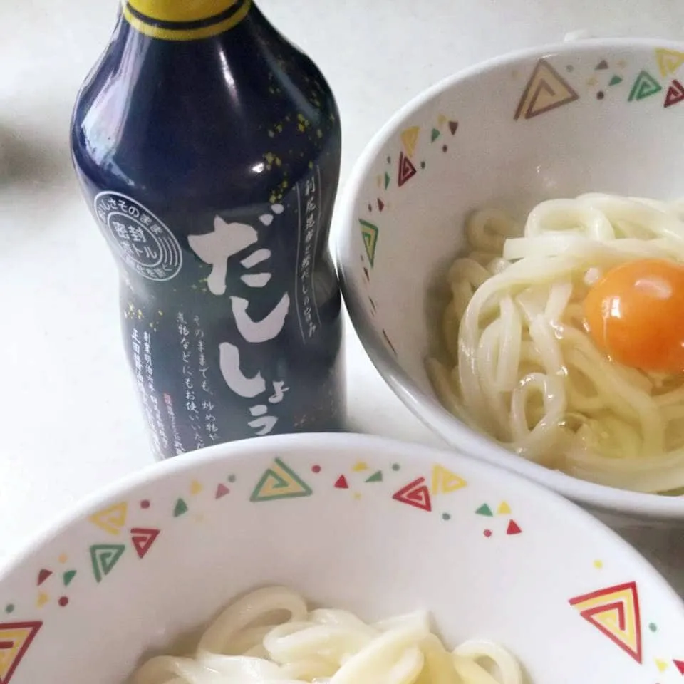 Snapdishの料理写真:お家で丸亀製麺の釜玉うどん|きょうさん