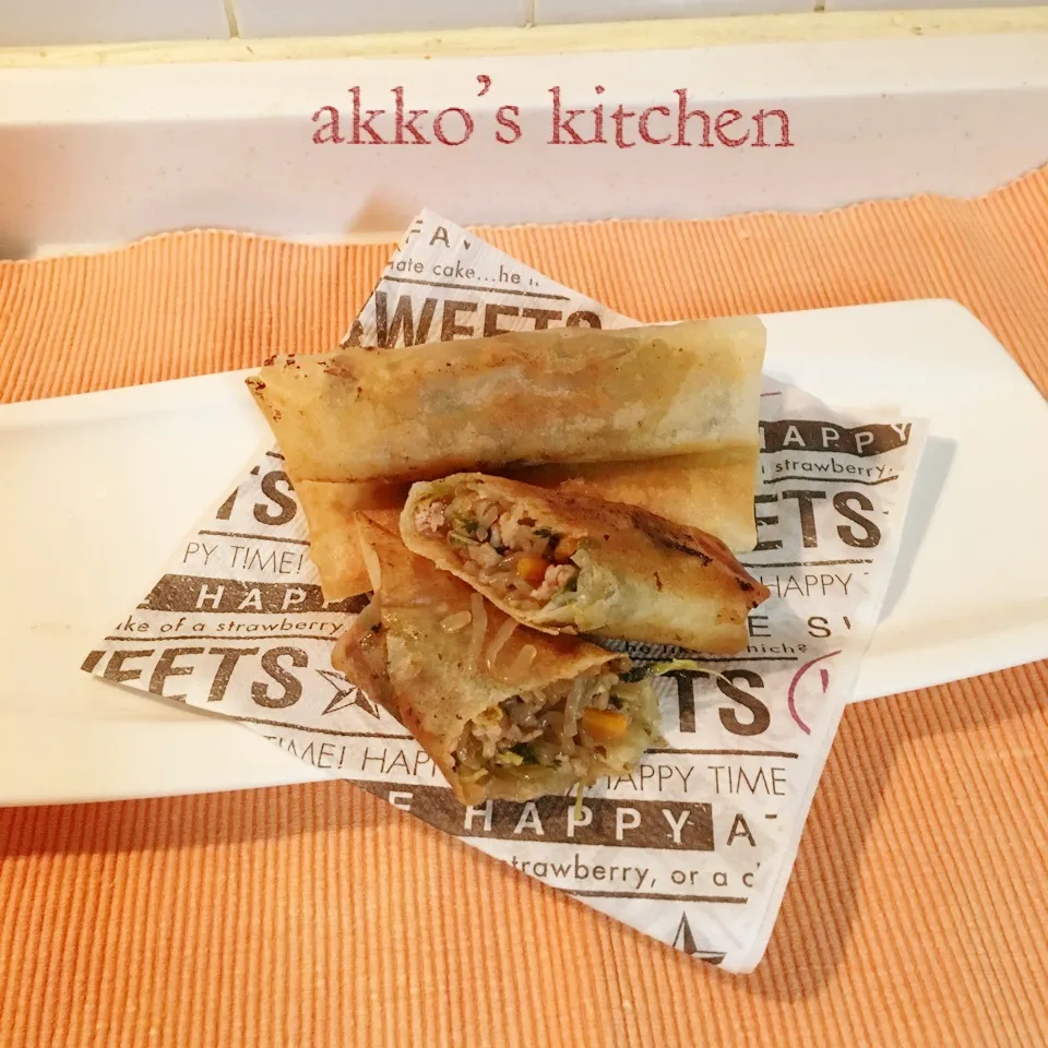 かなりの高ポイント〜❤️白滝と豆苗でヘルシーな春巻き✨|綾香さん