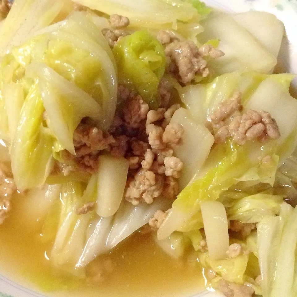 白菜と豚ひき肉のあんかけ|きょうさん