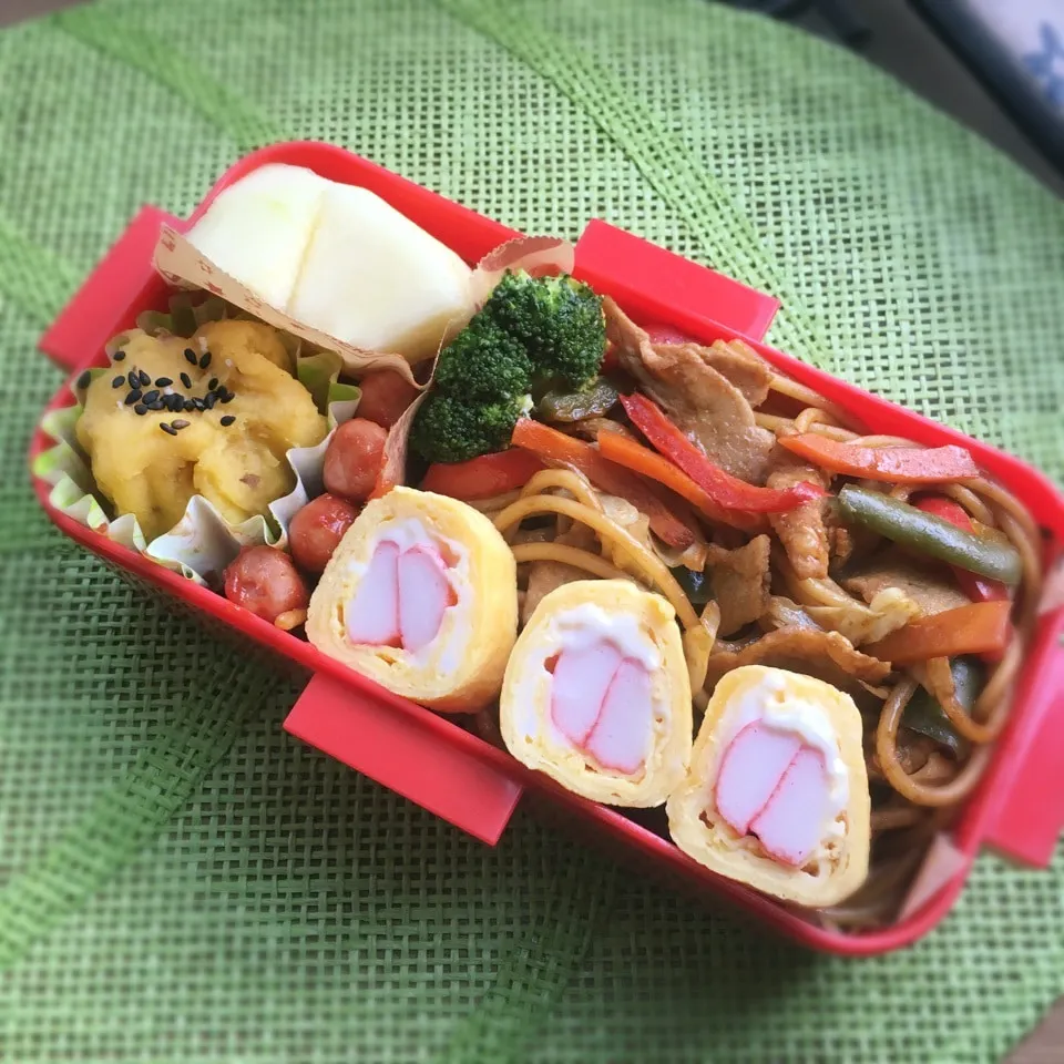 女子大生♡パスタ焼きそば弁当|あこみさん