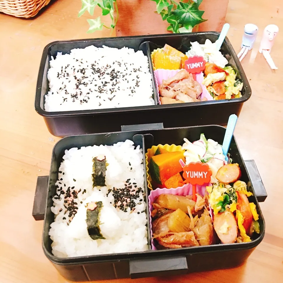 Snapdishの料理写真:JKお弁当☆DKお弁当☆6/22|okikaさん