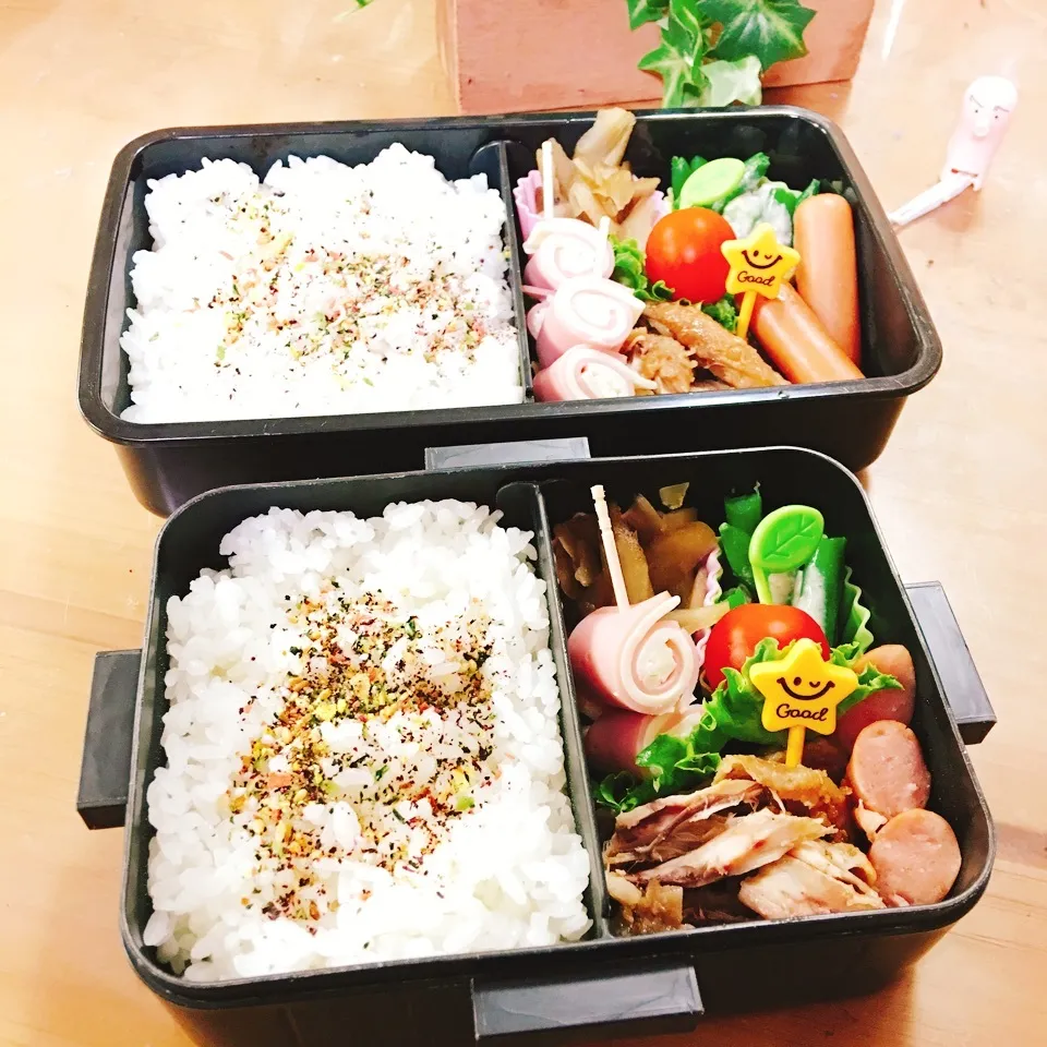 Snapdishの料理写真:JKお弁当☆DKお弁当☆6/21|okikaさん