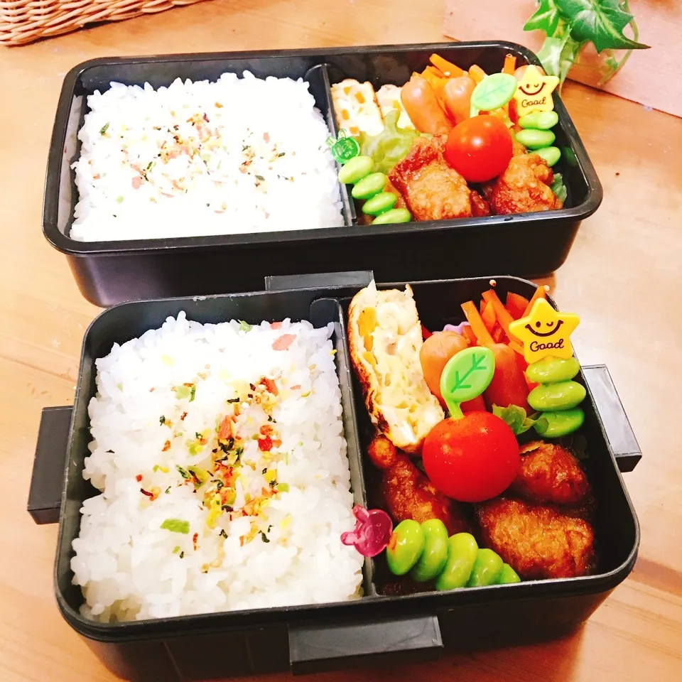 Snapdishの料理写真:JKお弁当☆DKお弁当☆6/7|okikaさん