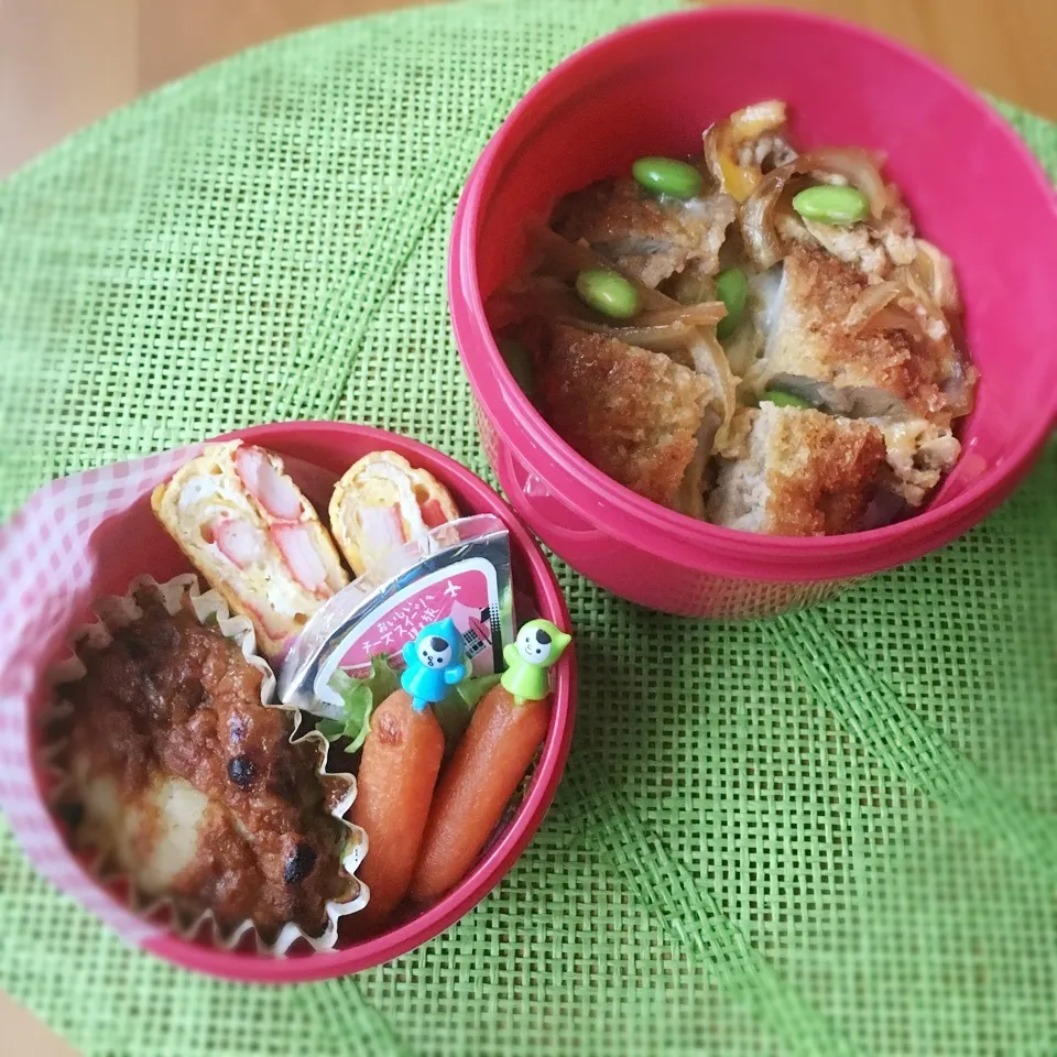 女子大生1年♡ヒレカツ丼弁当|あこみさん