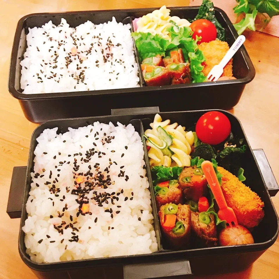 Snapdishの料理写真:JKお弁当☆DKお弁当☆5/22|okikaさん