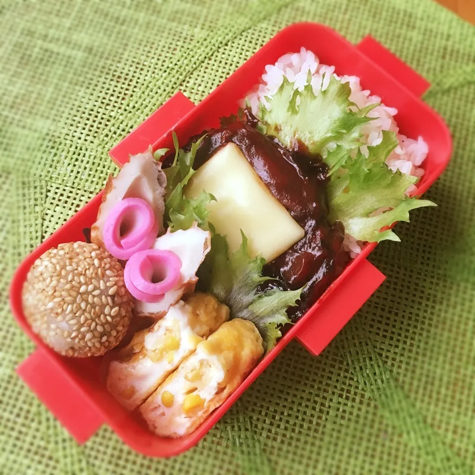 女子大生1年♡チーズハンバーグ弁当|あこみさん