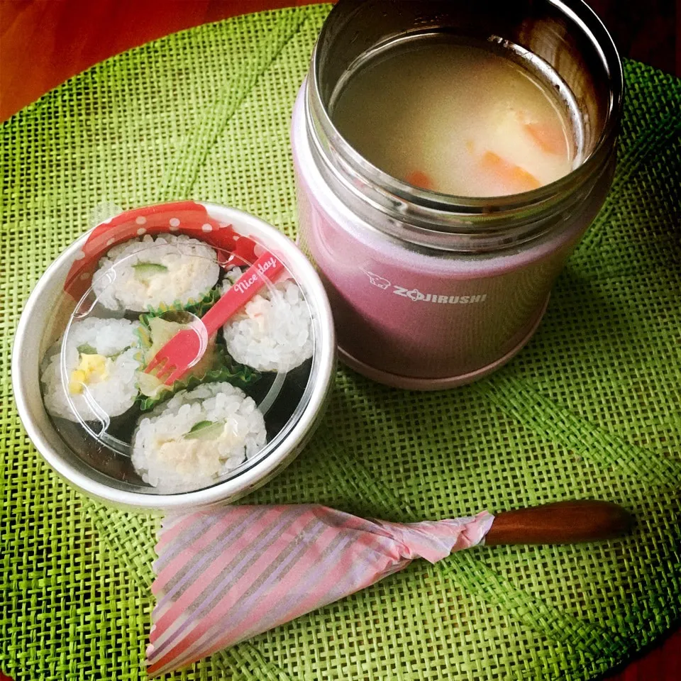 女子大生1年♡クラムチャウダー弁当|あこみさん