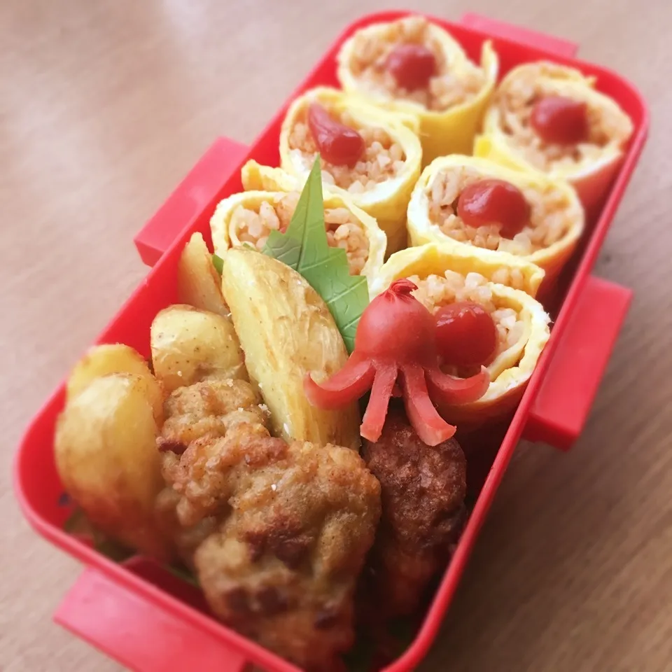 自校お弁当 ♪オム巻き|あこみさん