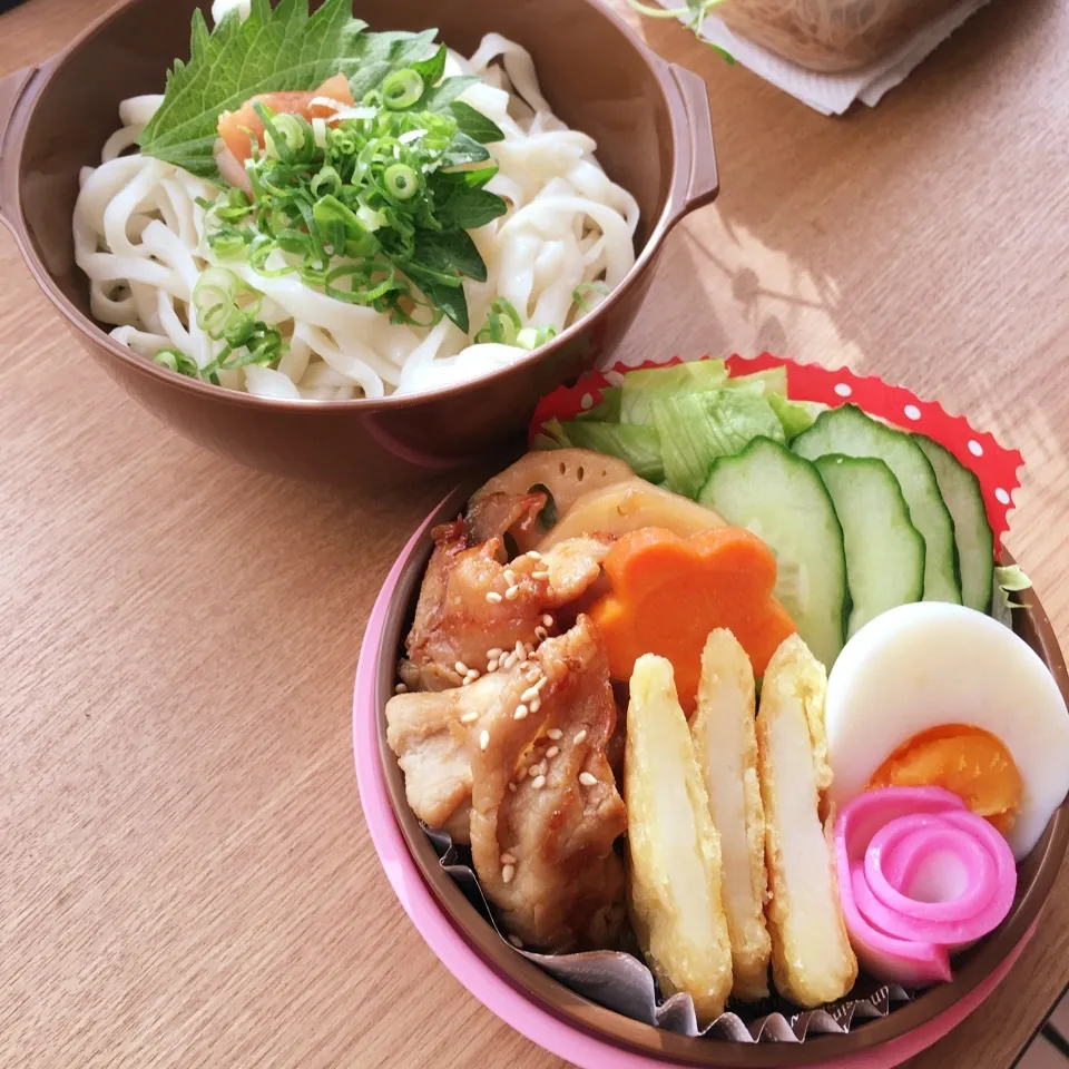 Snapdishの料理写真:女子大生1年 サラダうどん弁当|あこみさん