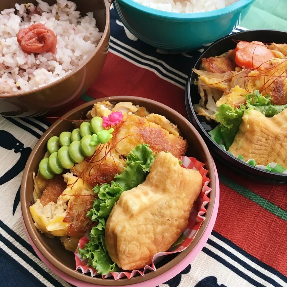 大学&高校3年♬女子 カツ丼弁当|あこみさん