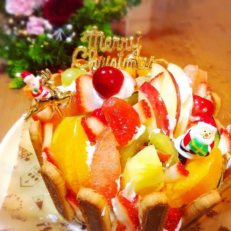 フルーツクリスマスケーキ|okikaさん