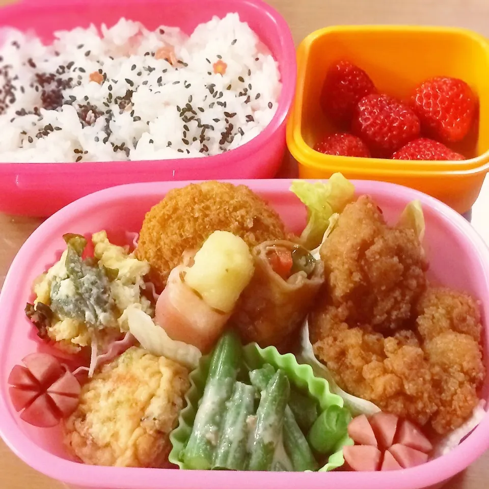 今日は卒業式…そのあと部活☆中1娘お弁当♪|okikaさん