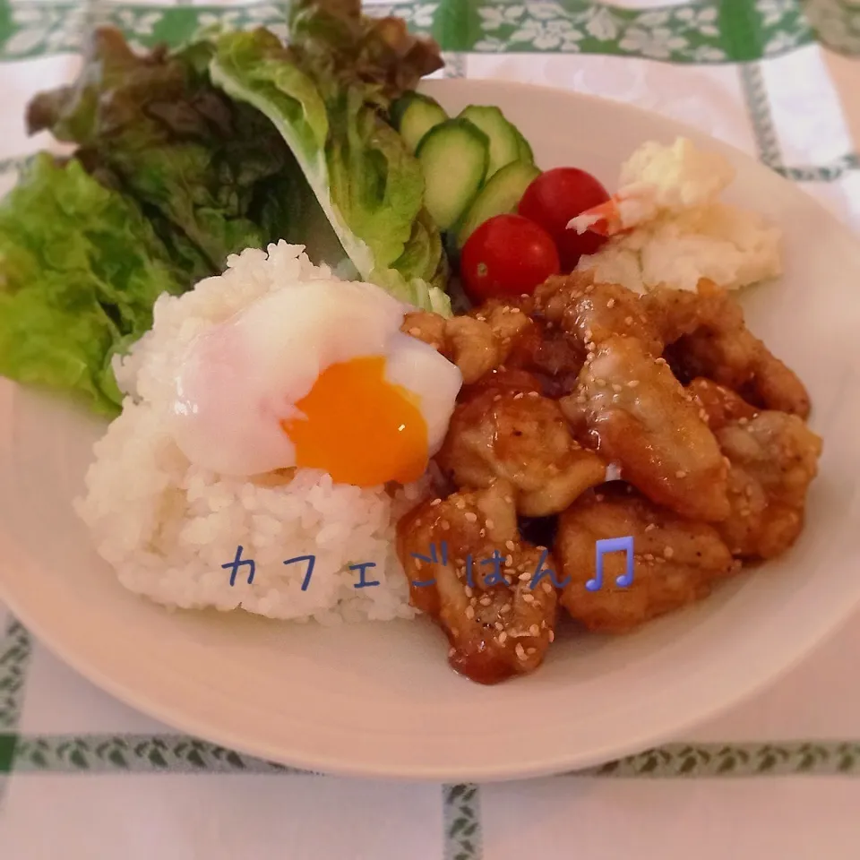 Snapdishの料理写真:カフェごはん風サクサク甘辛チキン|miffyさん