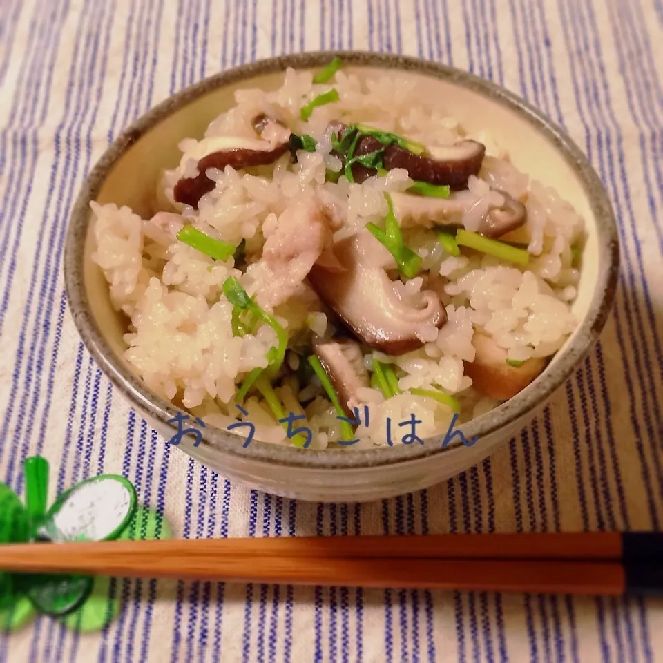 せりと鶏肉のだし炊きご飯|miffyさん