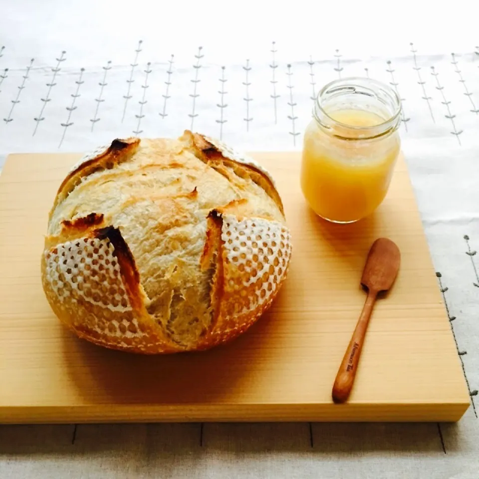 やっと焼けました〜カンパーニュ♡|インコ夫人さん