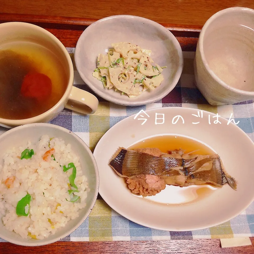 Snapdishの料理写真:一人和食☻子持ちカレイ|インコ夫人さん