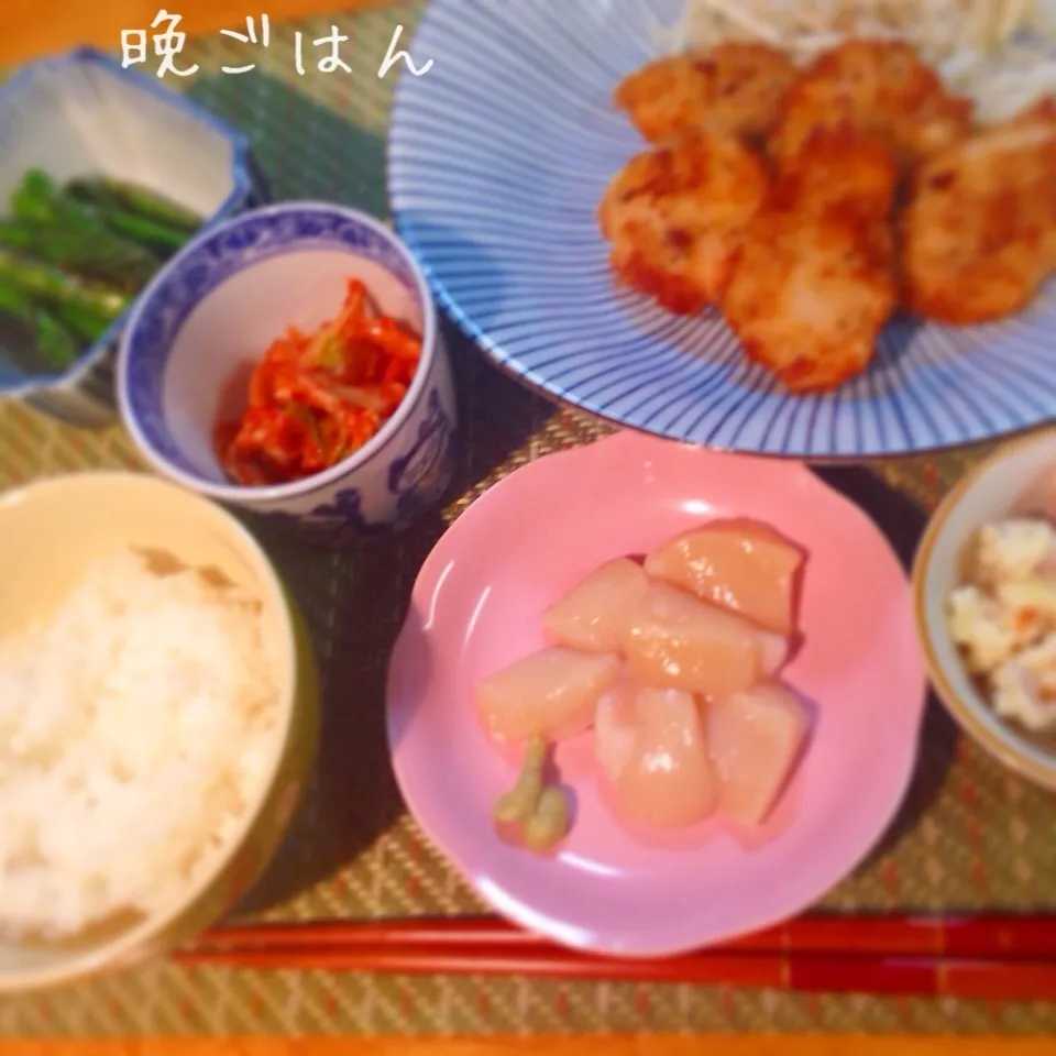 Snapdishの料理写真:鱈のほっぺのフライの晩ごはん^_|Sakiko Daichoさん