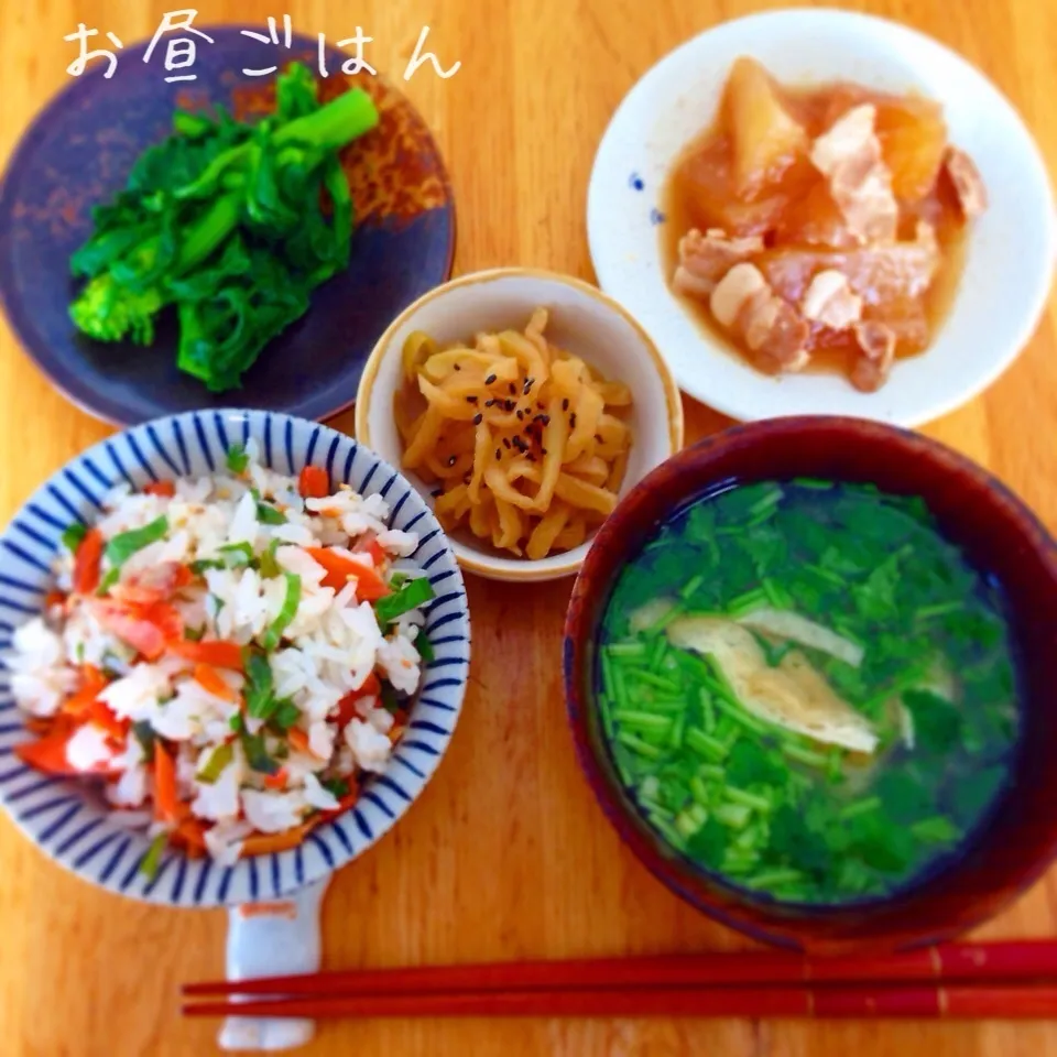 Snapdishの料理写真:常備菜で今日のお昼ごはん^ ^|Sakiko Daichoさん