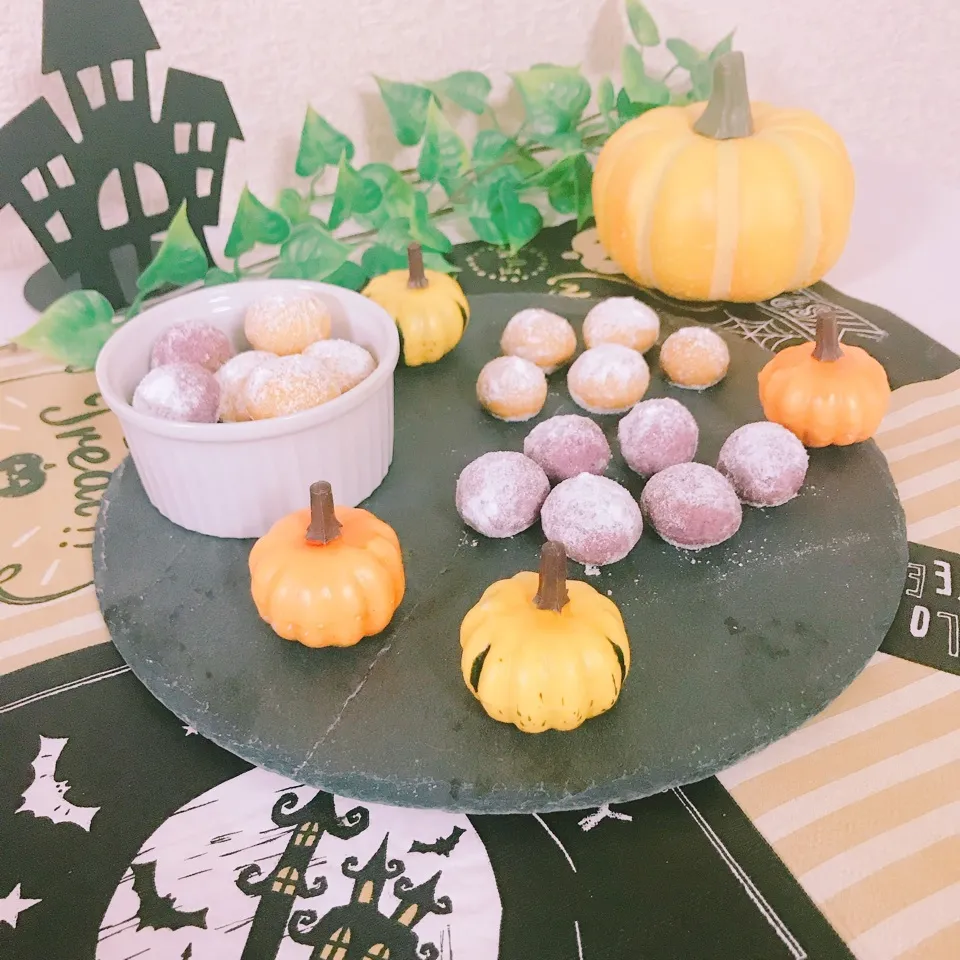 ハロウィンスノーボール かぼちゃ&紫芋|❥°₊↤ꤾᴞЕ↦₊°❥さん