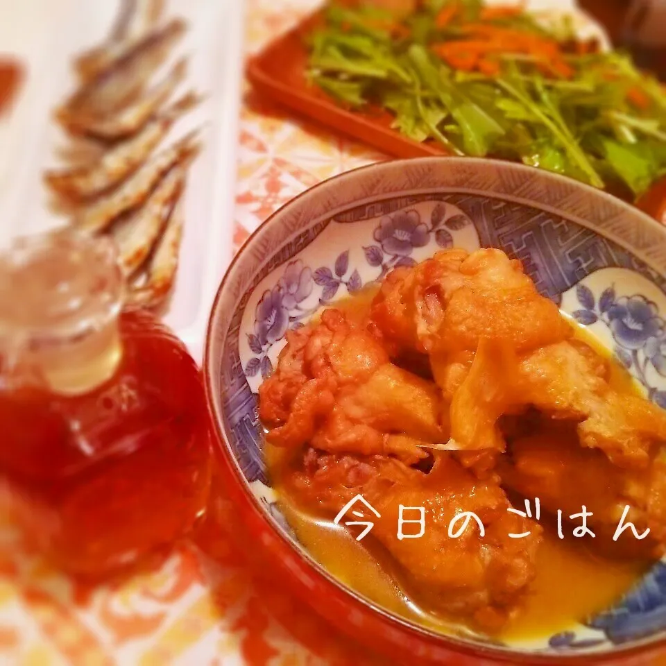 Snapdishの料理写真:鶏肉のオレンジジュース煮|キララさん