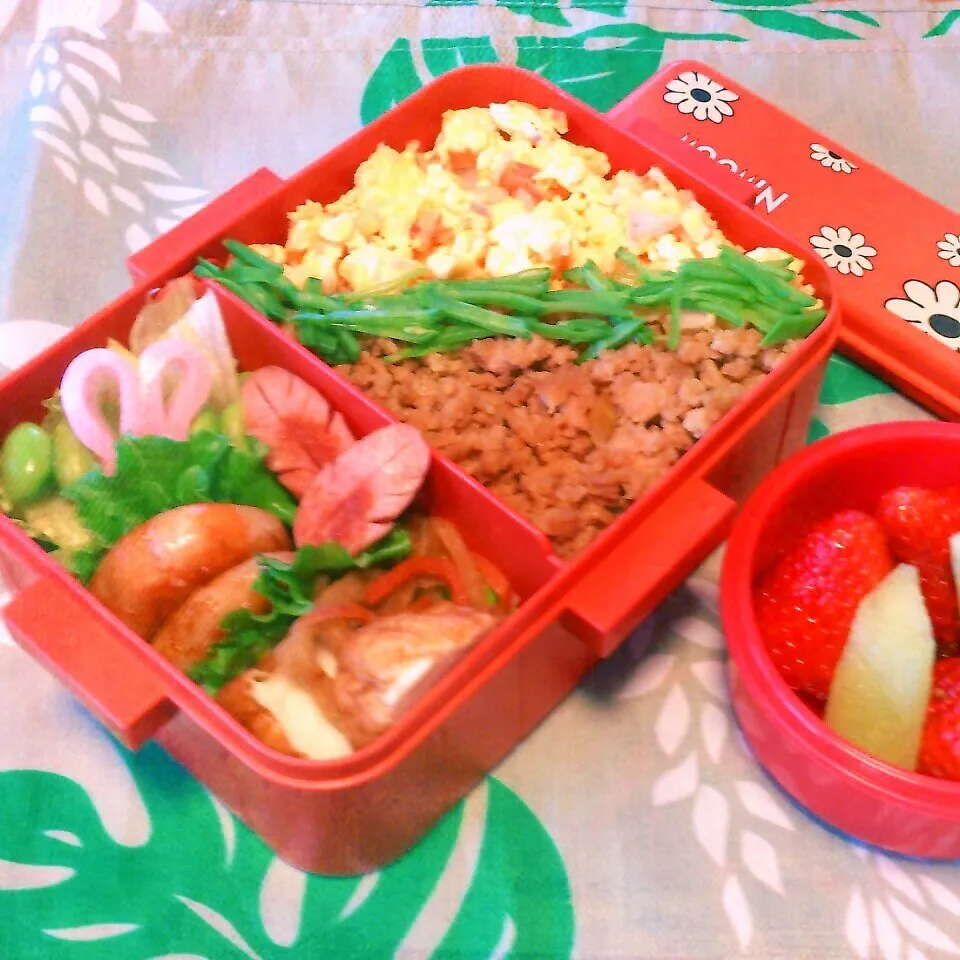 Snapdishの料理写真:高1娘のお弁当|ケイトママさん