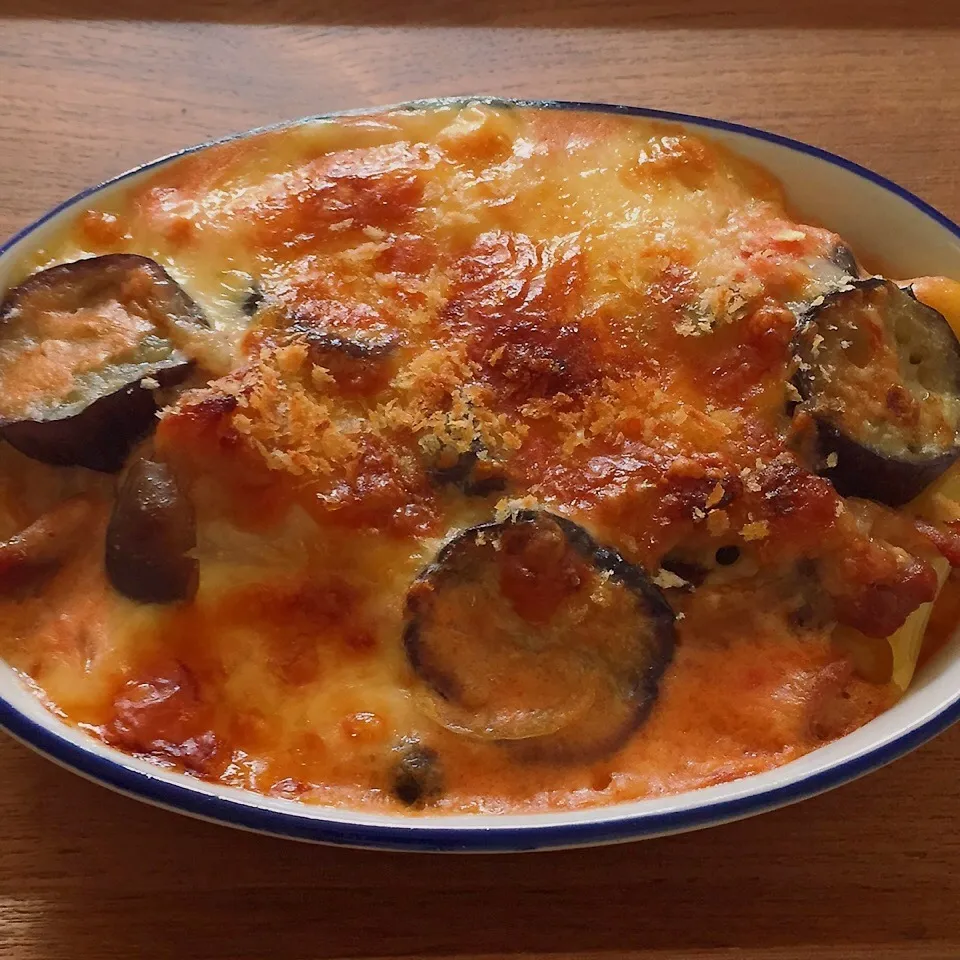 ナスと鳥肉のトマトクリームグラタン♡|まーちゃんさん