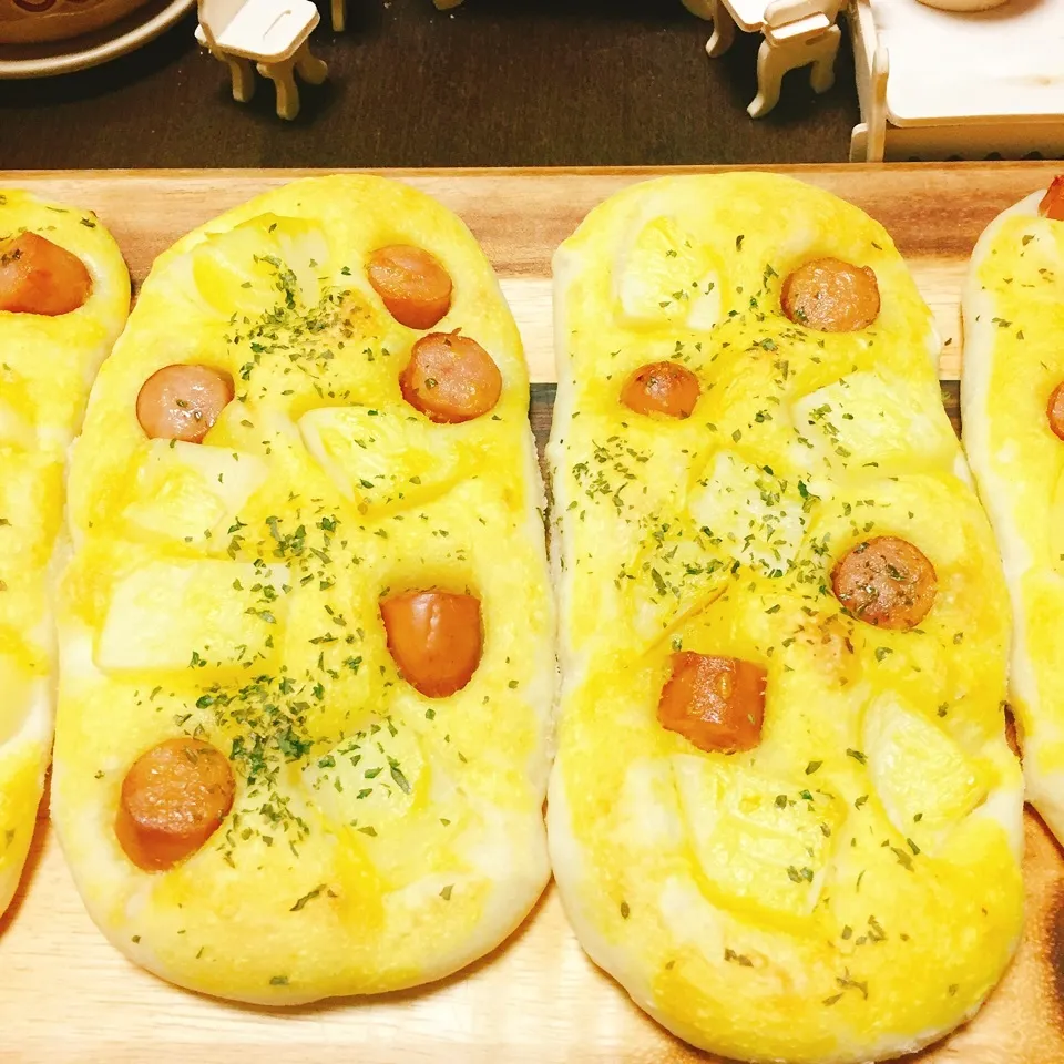 ハニーマスタードのポテトパン(いちご酵母)|❁︎na--na❁︎Nさん