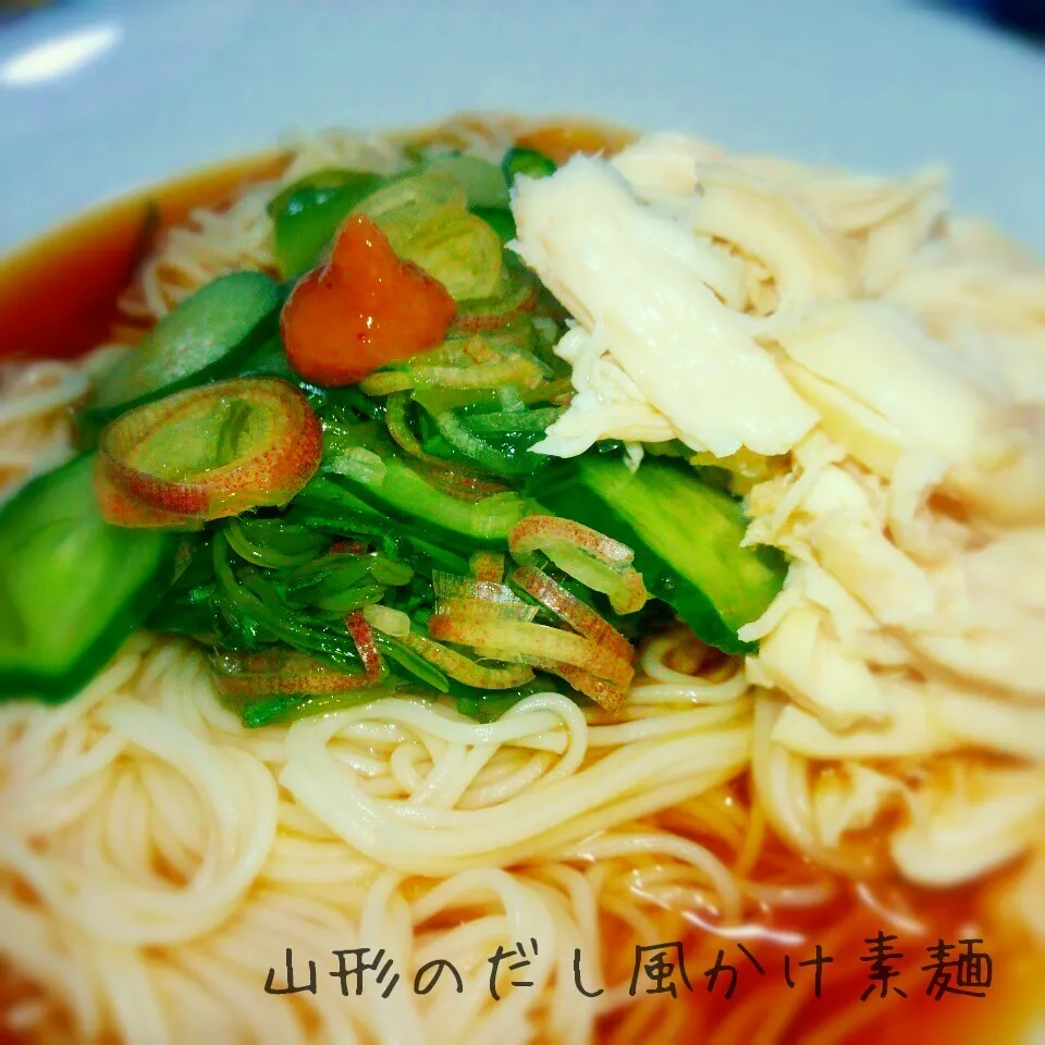 そろそろ出番かな🎵「山形のだし」風 かけ素麺|あんみっちゃんさん