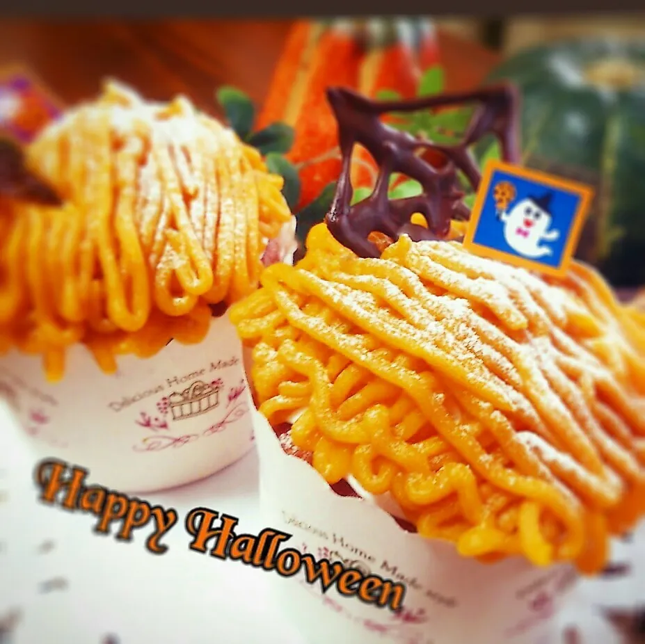 カップのカボチャモンブラン 〜ハロウィンver.|るんるんママsmile*N*kitchenさん