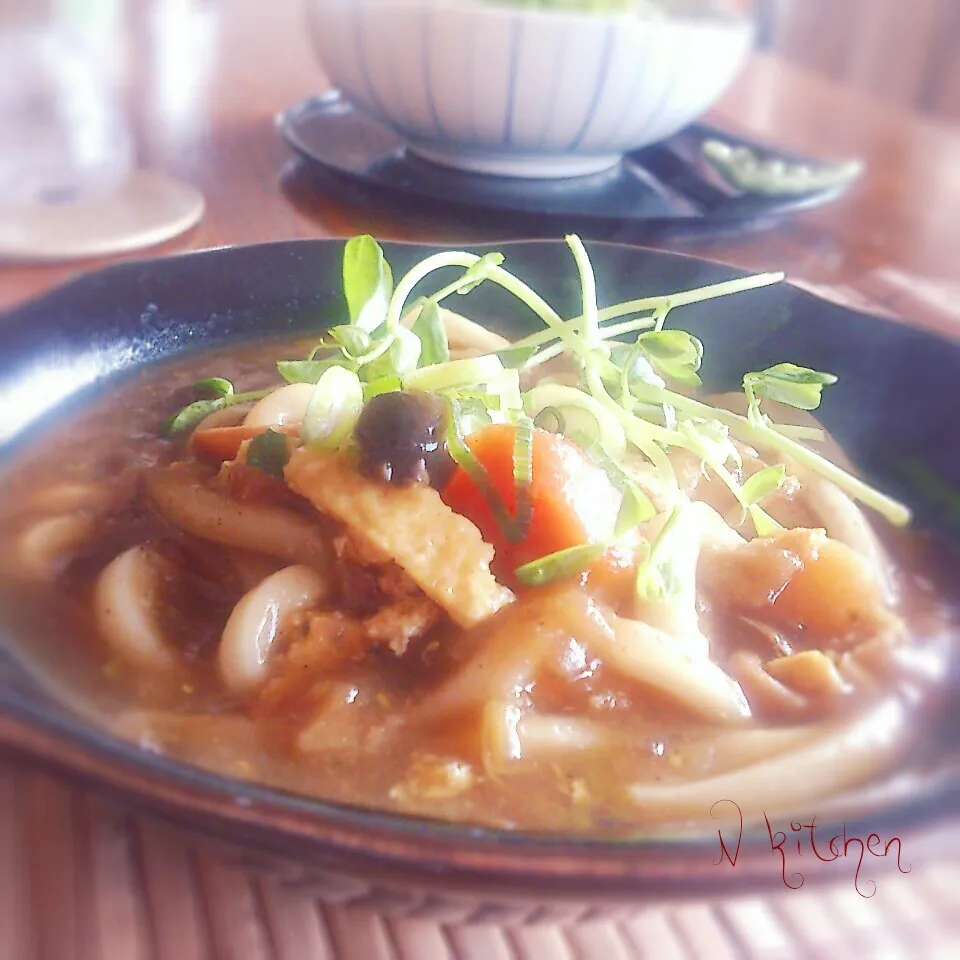 昨日のカレーをあったかカレーうどん|るんるんママsmile*N*kitchenさん