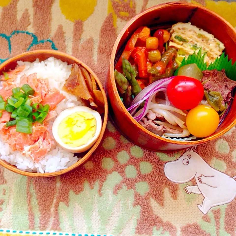 Snapdishの料理写真:久しぶりのわっぱ弁当😊|naonaomimichanさん